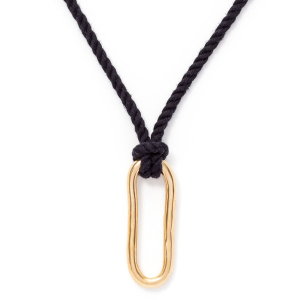 Medium Oval Brass Necklace – maeree