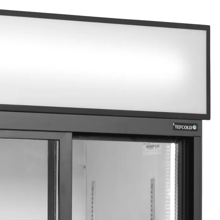 Toppvy med ljusbox på Tefcold FSC891S Displaykyl