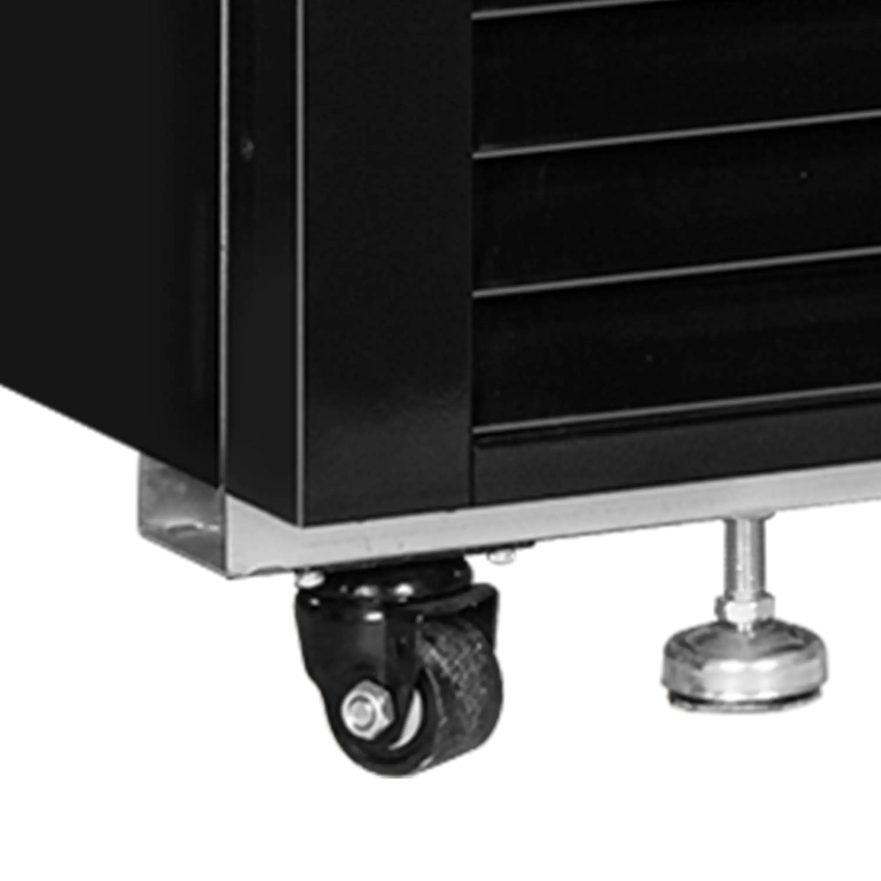 Justerbart ben och hjul på Tefcold LGC2500B Displaykyl