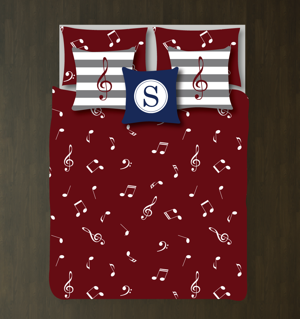 Custom Music Note Bedding Set For Boys And Girls Shop Wunderkinds