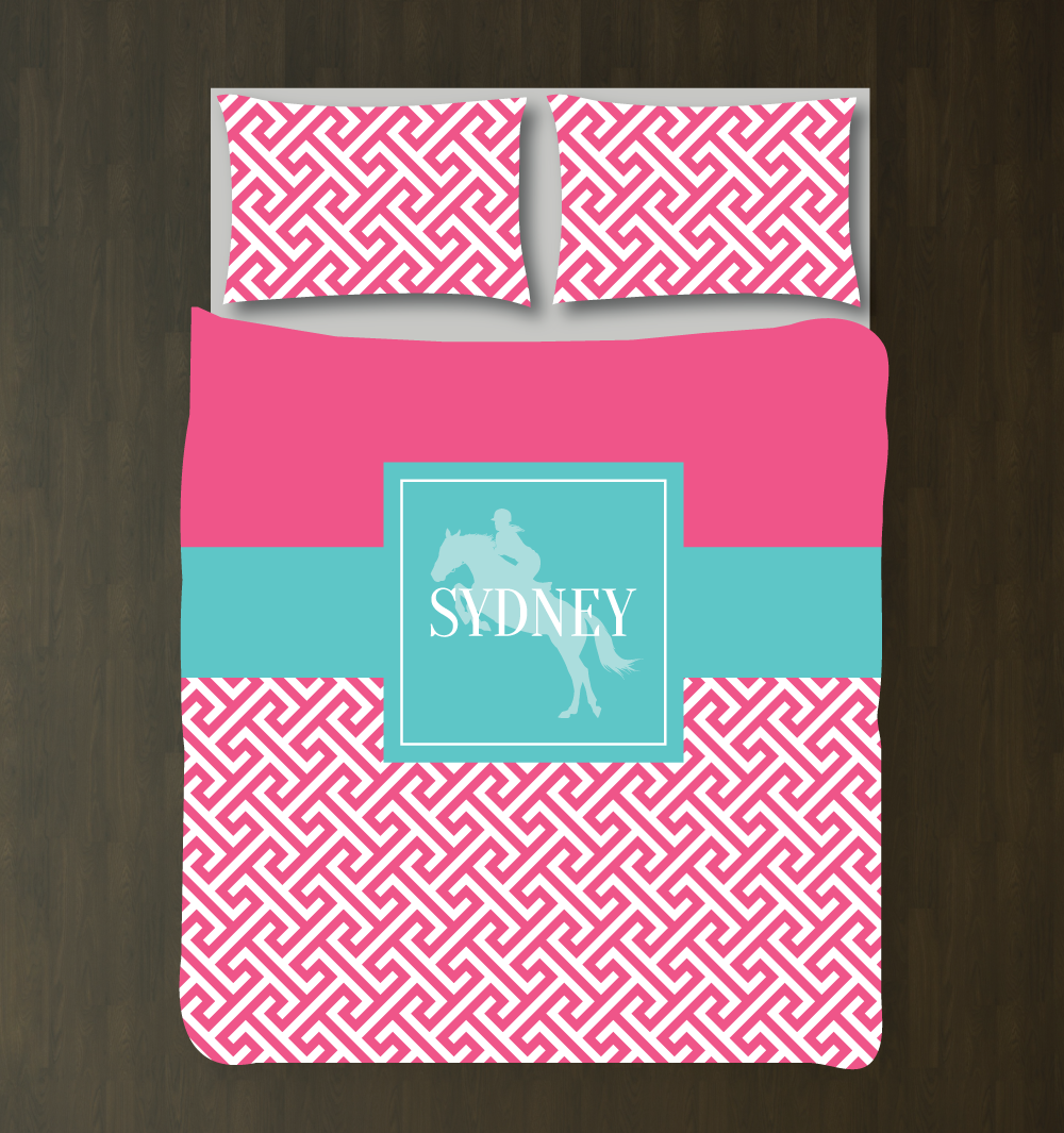 Custom Equestrian Bedding For Girls With Preppy Cross Shop