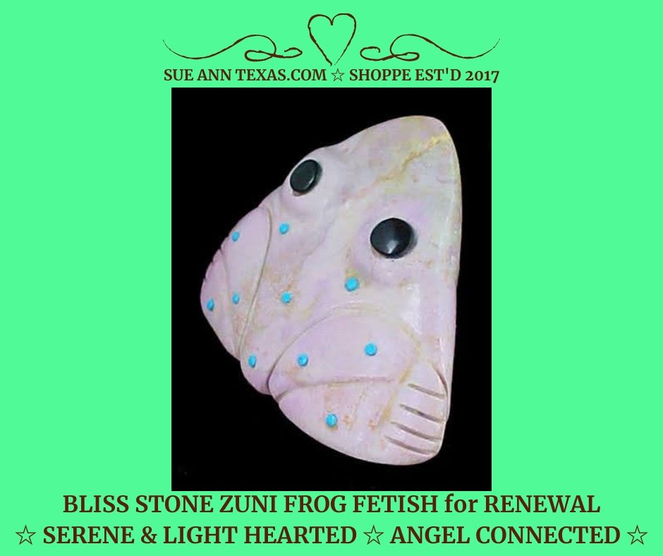 Bliss Stone Zuni Frog Fetish with Wonderful Soothing Vibes, ArchAngel –   & The Shoppe