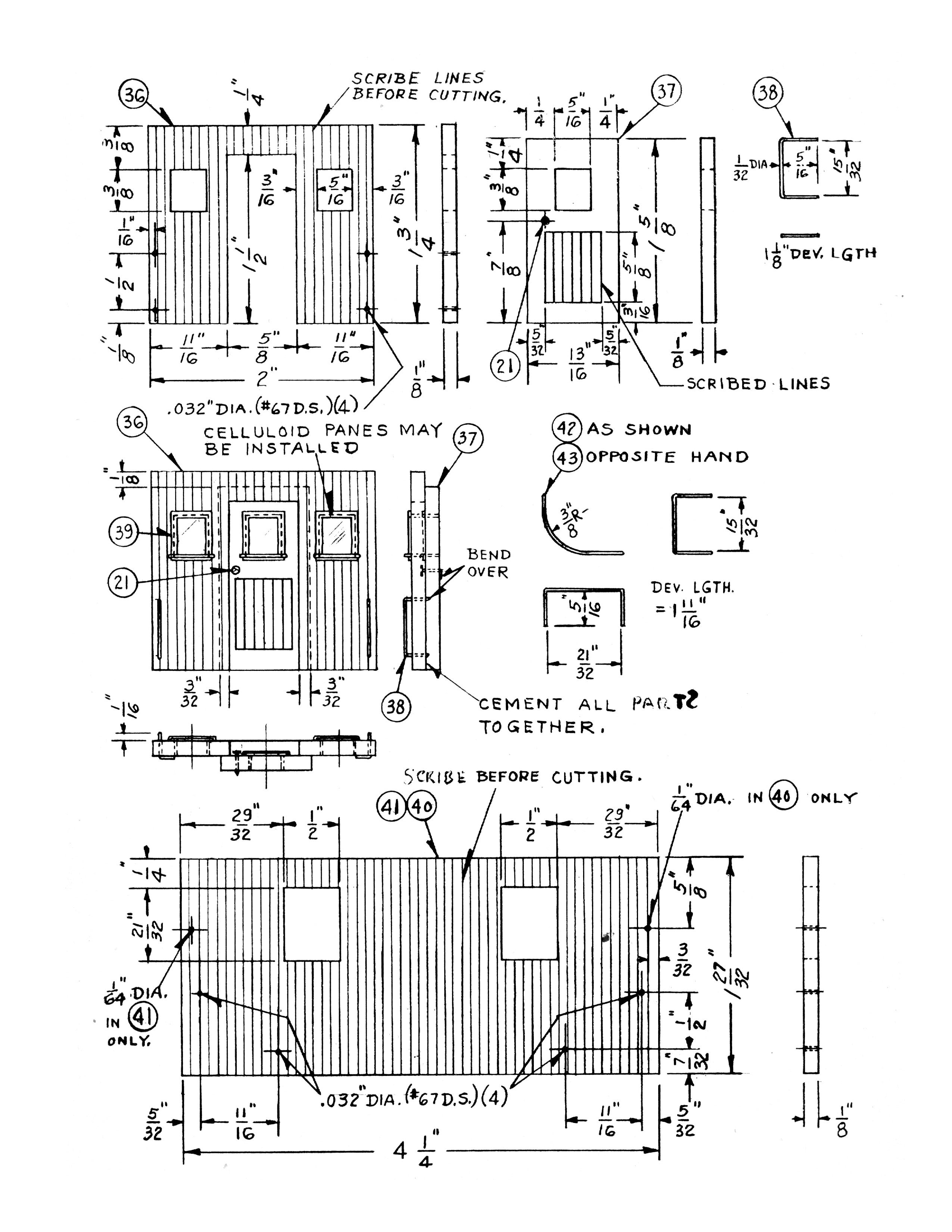 Full size printed plan ‘O’ GAUGE highly detailed CABOOSE A