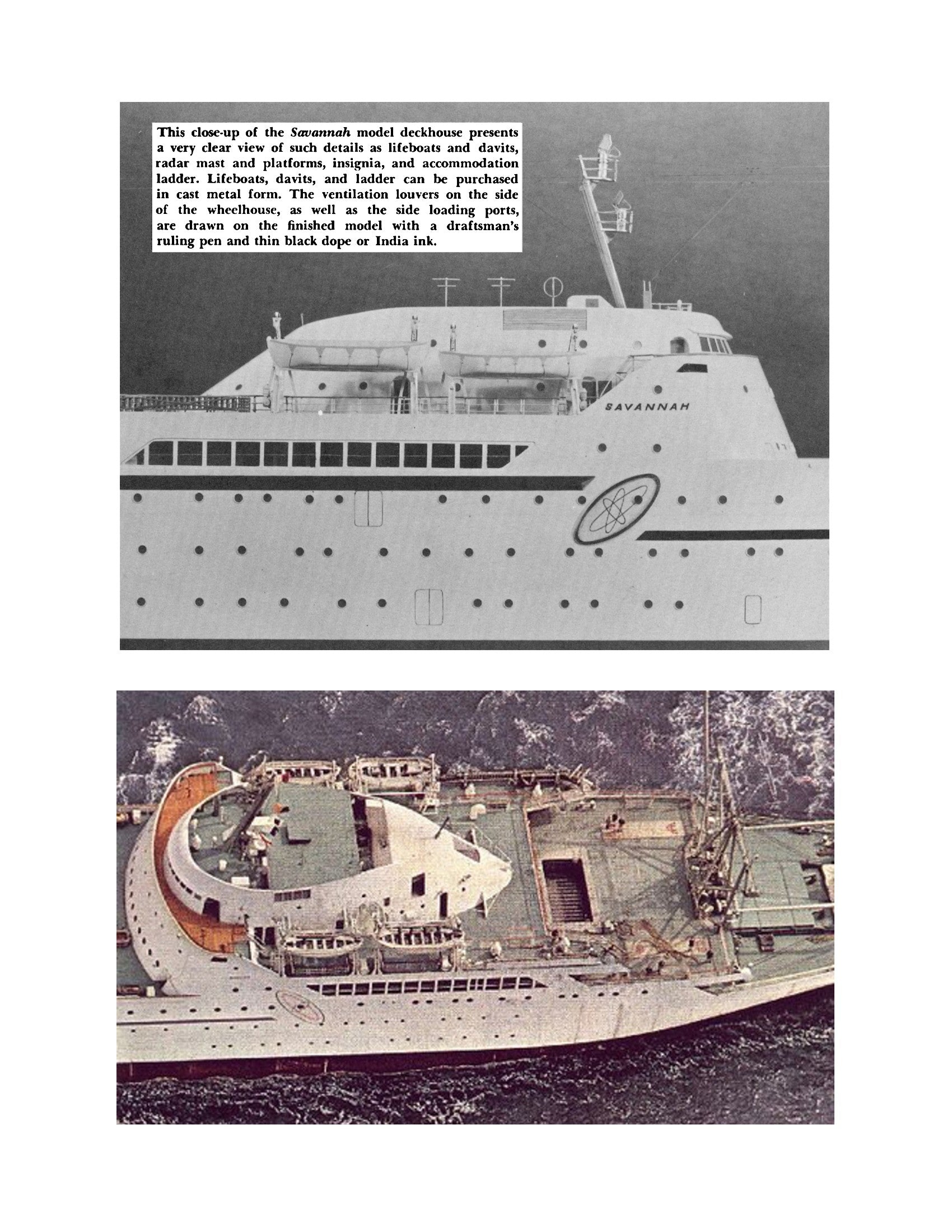 Full size Printed Plans Scale 1:192 . SAVANNAH Atomic Liner Suitabl –  Vintage Model Plans