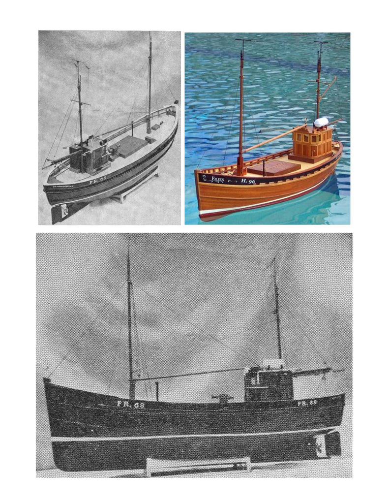 full size printed plans inshore fishing boat m.f.v. eileen