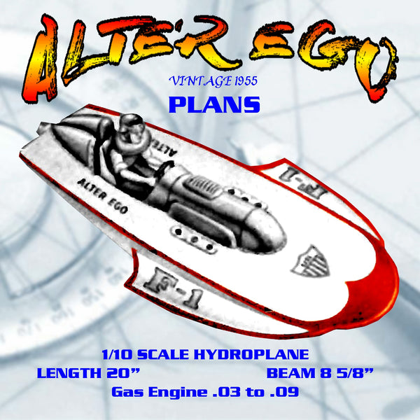 Build A 1 10 Scale Hydroplane Gas Engine 03 To 09 Full Size Printed Vintage Model Plans