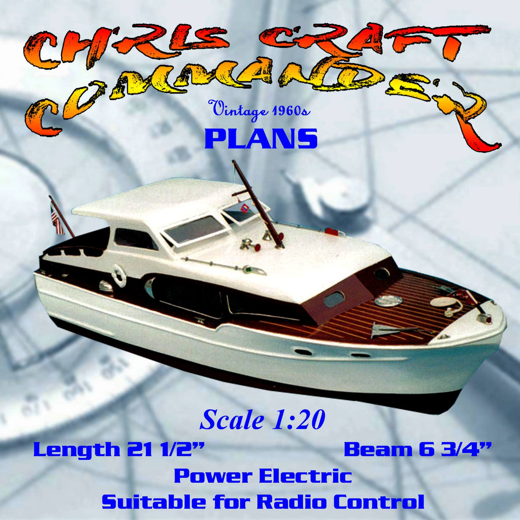 Full Size Printed Plan to Build a 1:20 Scale CHRIS CRAFT 