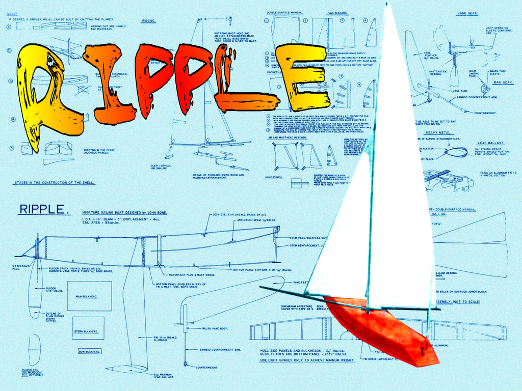 vintage model sailboat plans