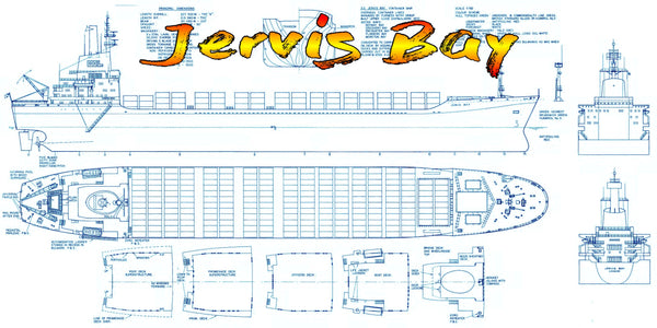 Full Size Printed Plans Scale 1:192 container ship Jervis ...