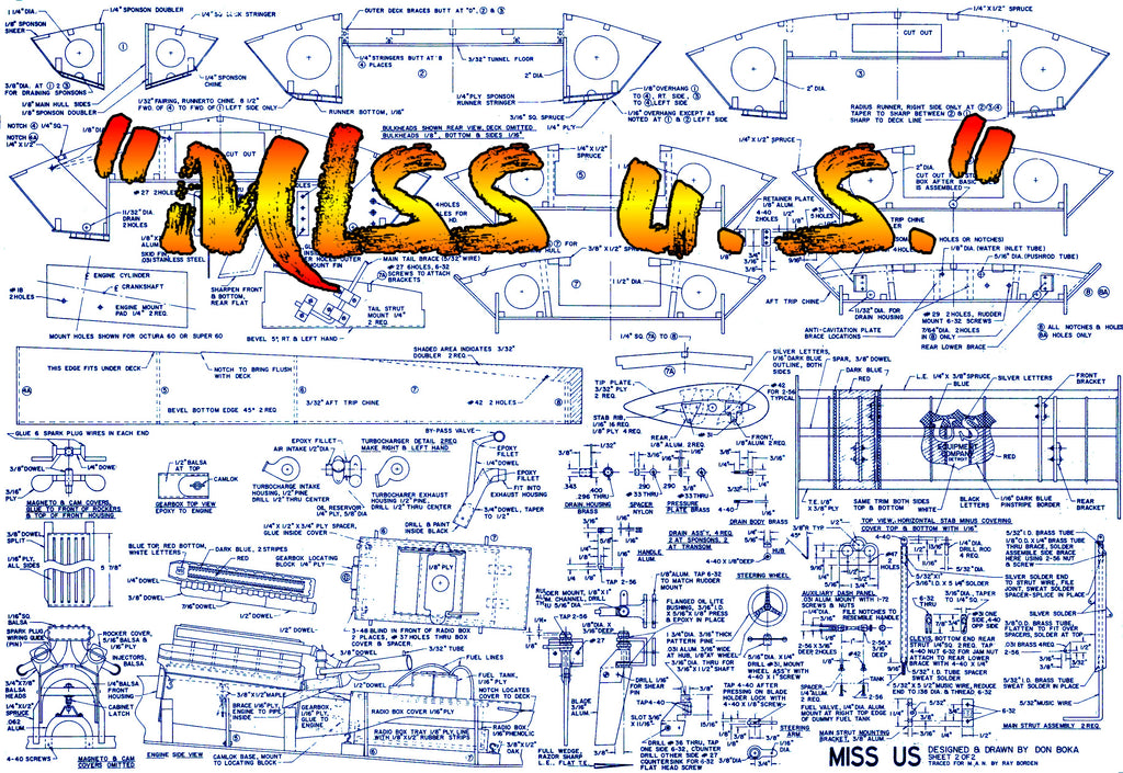 FULL SIZE PLANS standoff scale 1/8 "MISS U. S.” Unlimited ...