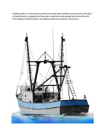 Full Size PLANS Shrimp Biloxi Fishing Boat Scale 1/2=1' Length 32