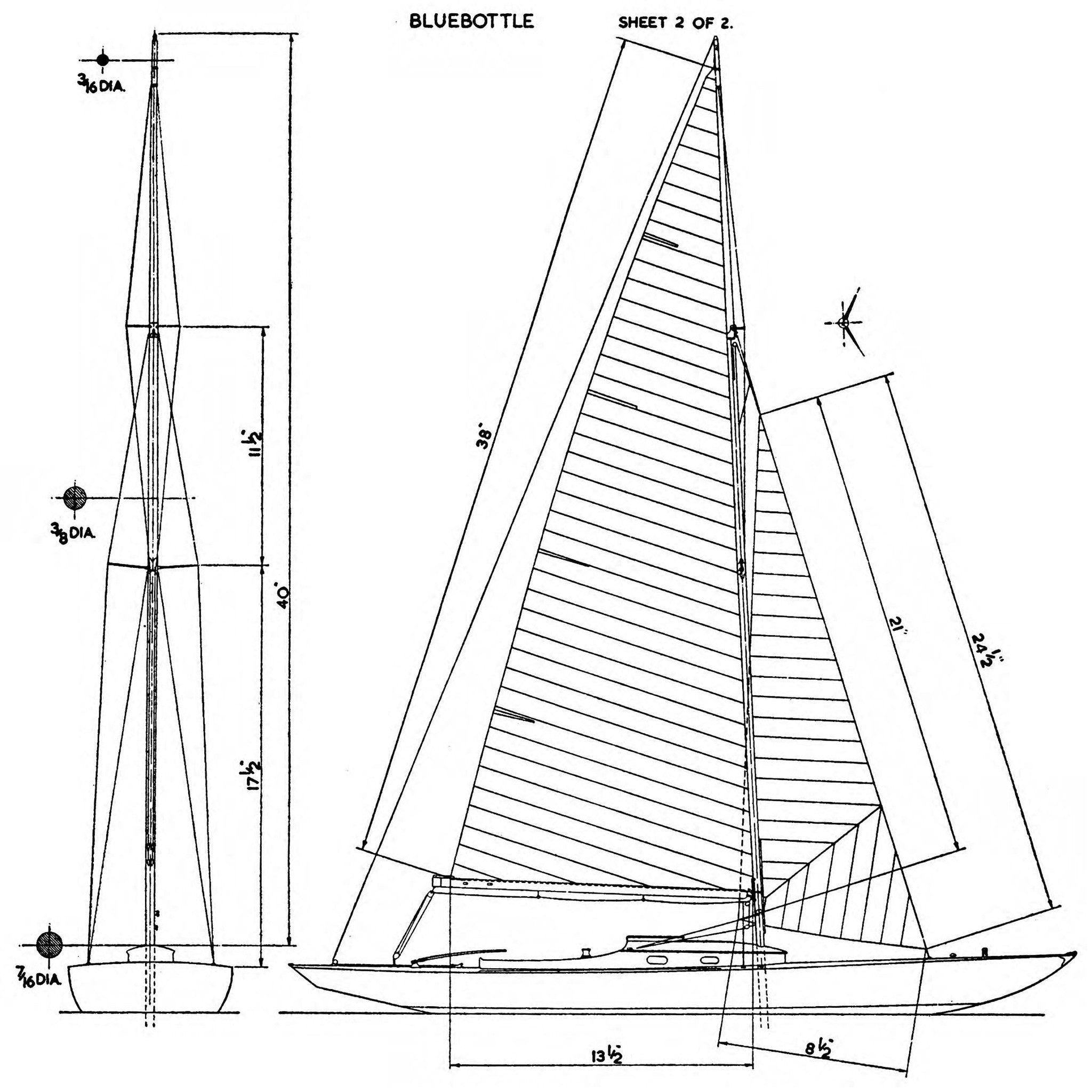 model racing yacht plans