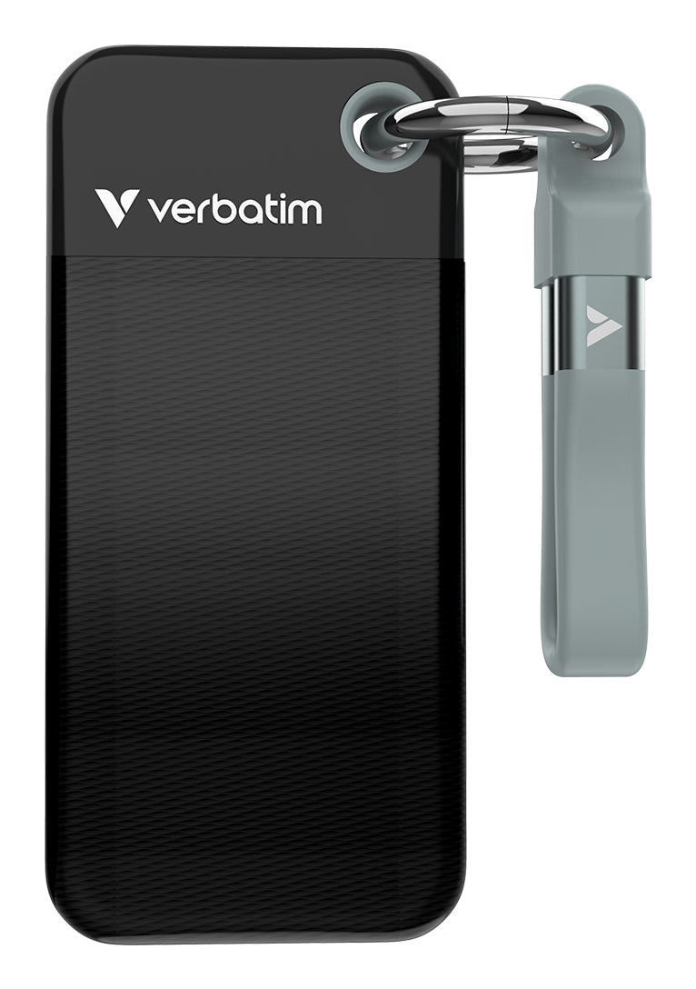 Verbatim Pocket SSD 1 TB USB tipo-C 3.2 Gen 2 (3.1 Gen 2) Nero, Grigio