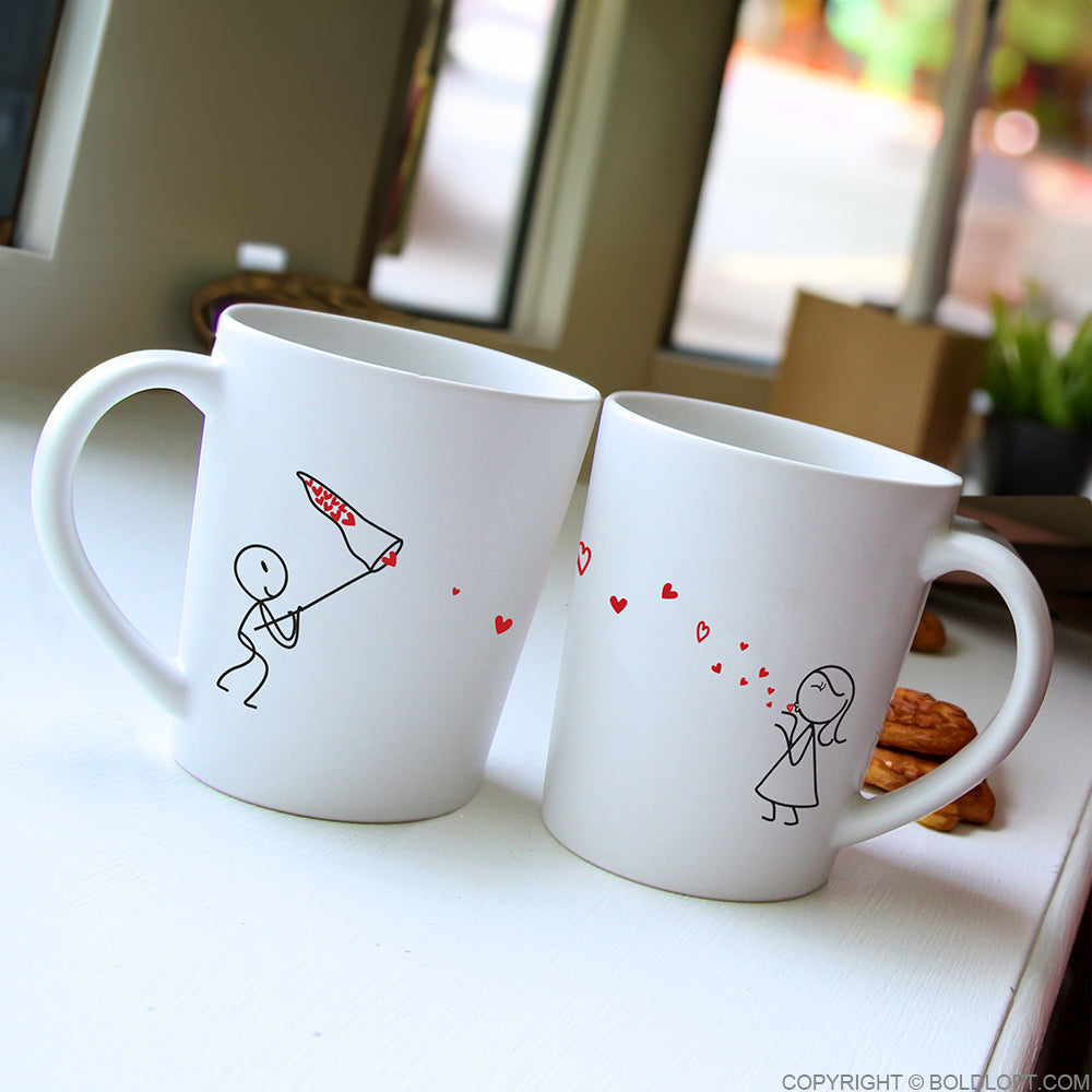 Unique His and Her Coffee Mugs, Say I Love You Too Couple Coffee Mugs-BoldLoft  – BOLDLOFT