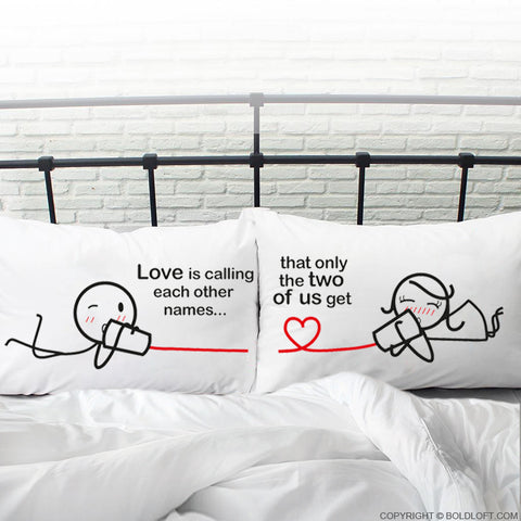 Boldloft Between You Me Couple Pillowcases Love Pillow Cases