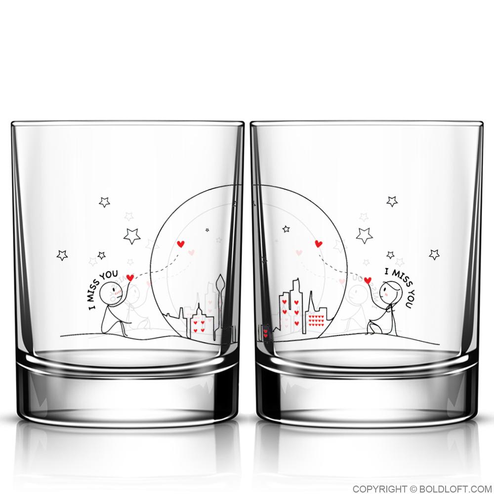 2 Pint Glass Set Swipe Right & Bumble - Design: SWIPESET - Everything Etched