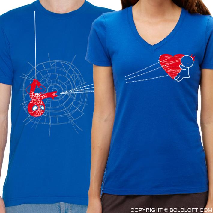 Boldloft Youve Captured My Heart Couple Shirts Spiderman Shirt And T Boldloft 3724