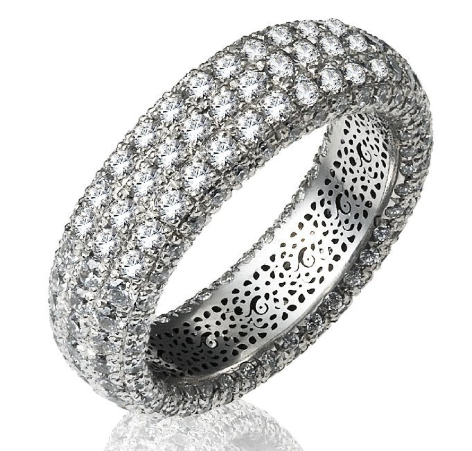Diamond Eternity Ring  Pave Set 14K Gold