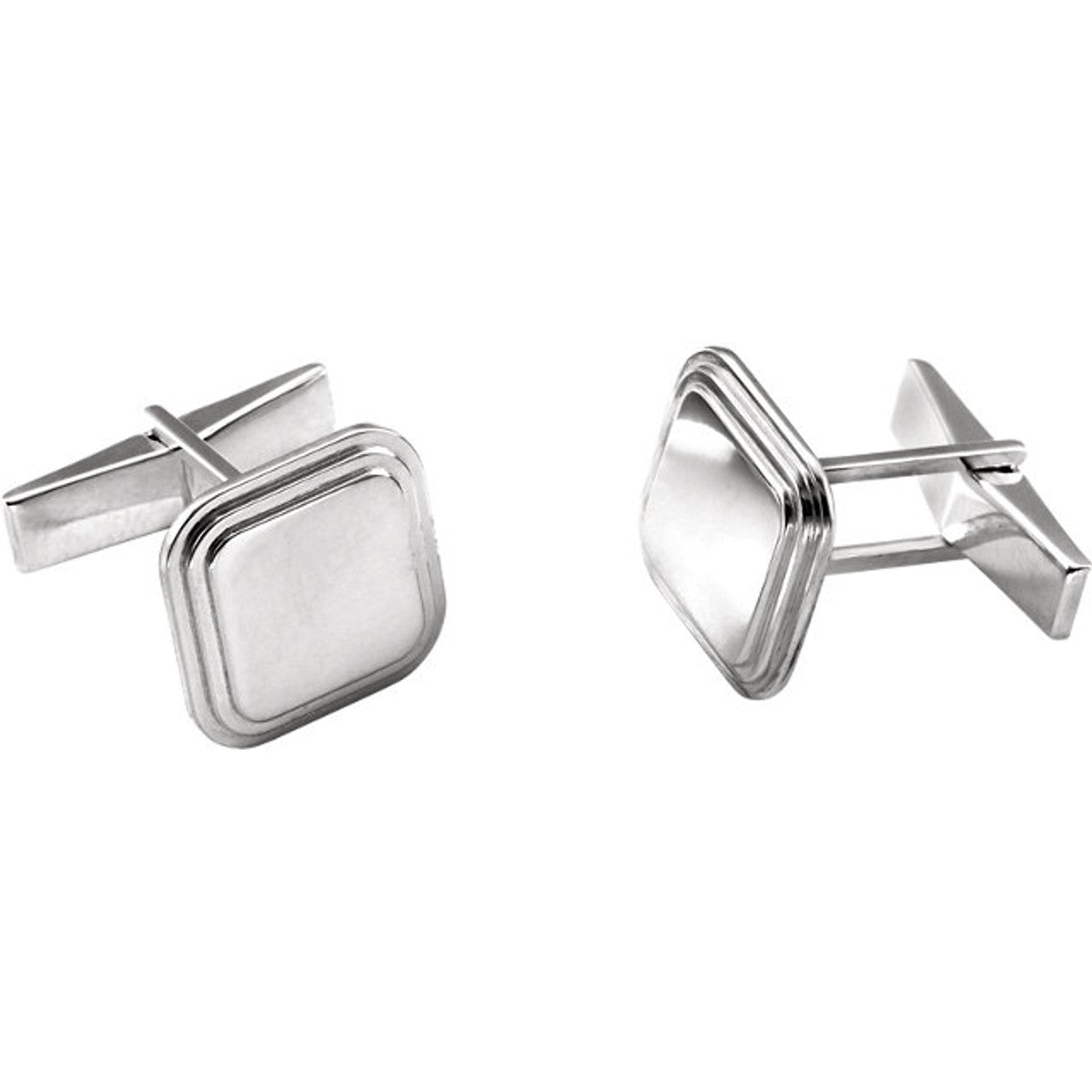 Engravable Square Cuff links 