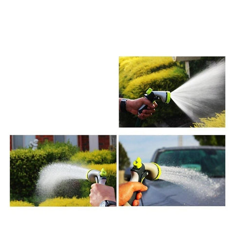 Garden Hose Nozzle 8 Patterns High Pressure for Outdoor Watering Plants, Lawns, Car Washing & Pets Showering