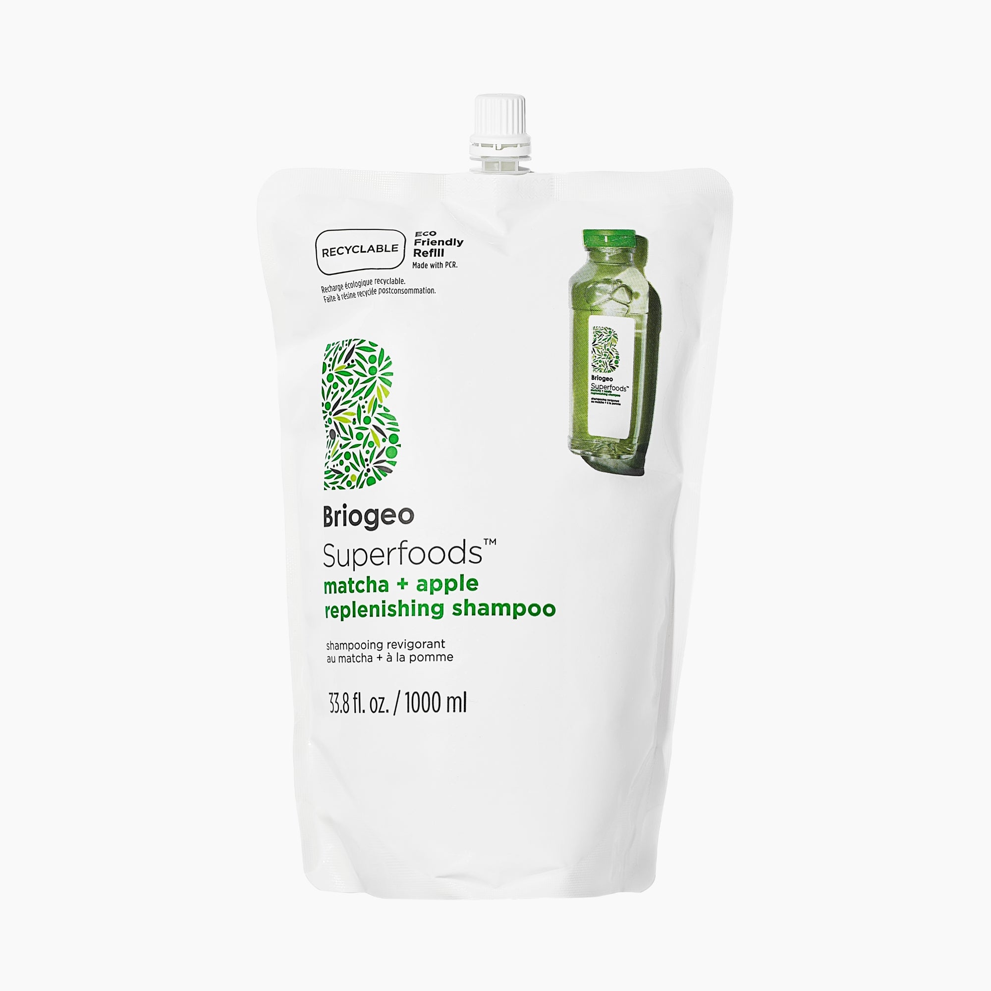 Superfoods Matcha + Apple Replenishing Superfood Shampoo Jumbo Refill