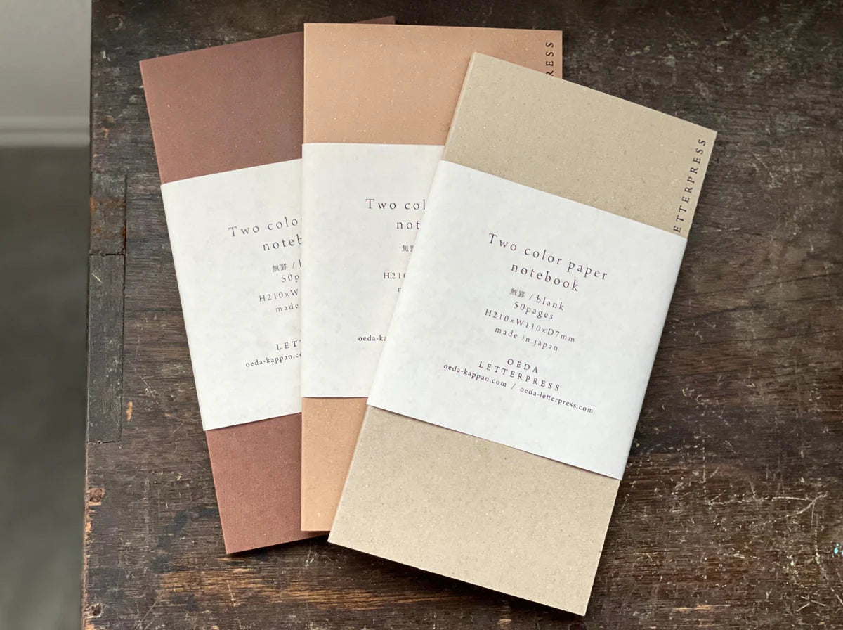 OEDA Letterpress Two Color Paper Notebook Regular Size Tablets & Loose Sheets ” this color celebrates the