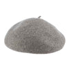 light grey wool beret with stalk