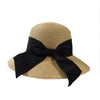 soft packable tweed straw big brim lampshade hat with wide ribbon bow