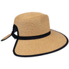 wide brim fedora like dented and pinched hat with ponytail hole