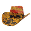 vintage american flag straw cowboy hat
