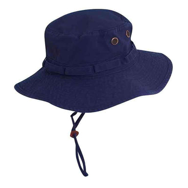 Cotton Boonie Hat with Turtle Tape Band - DPC Outdoor Hats Navy / Medium (57 cm)