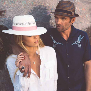 Scala Albuquerque Panama Hat with Leather