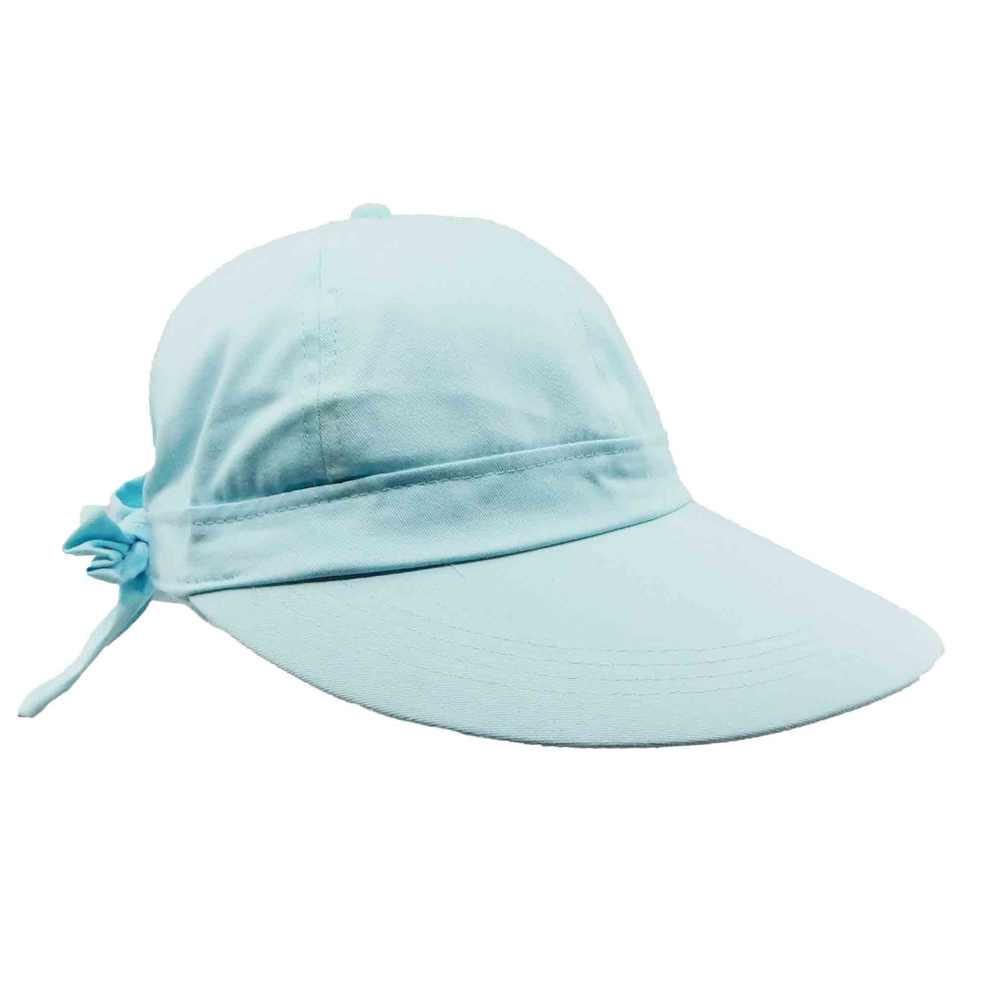 Ladies Cotton Facesaver Cap Wide Brim Golf Hat Face Sun Saver | eBay