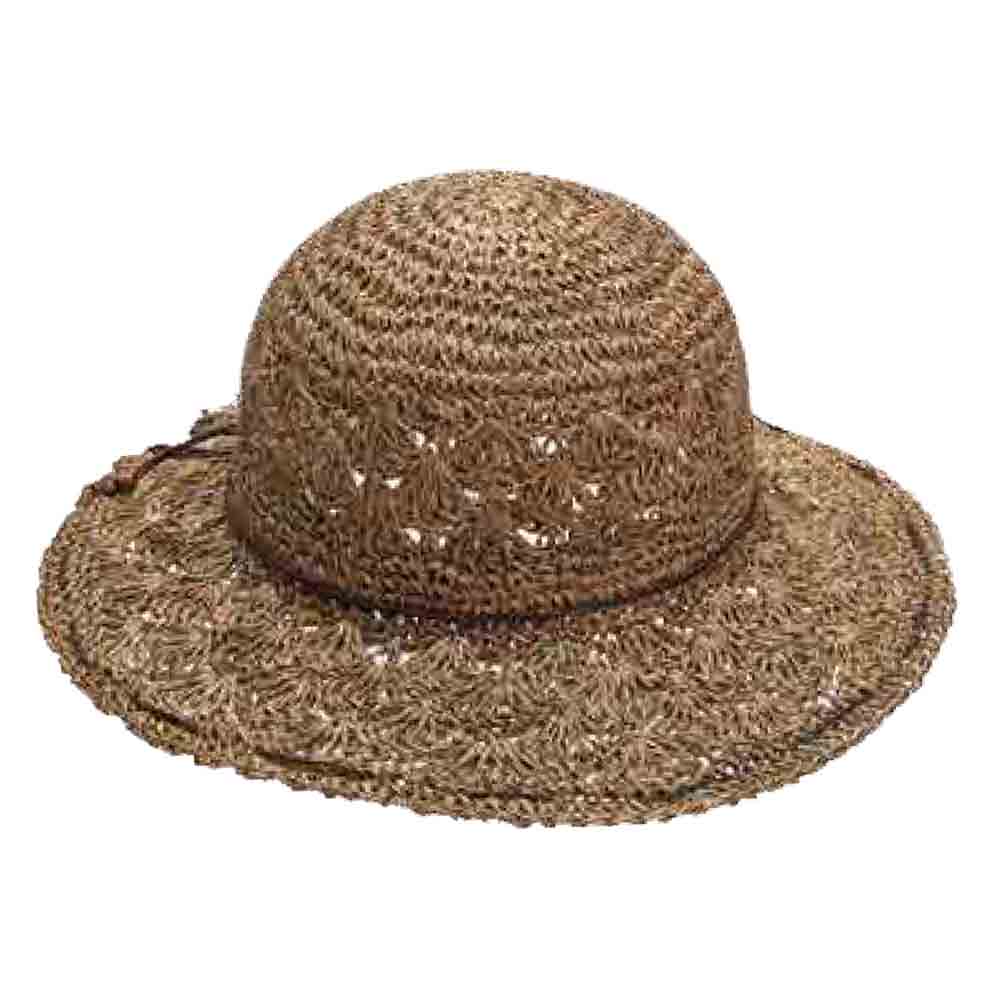 women's scala crochet floppy hat