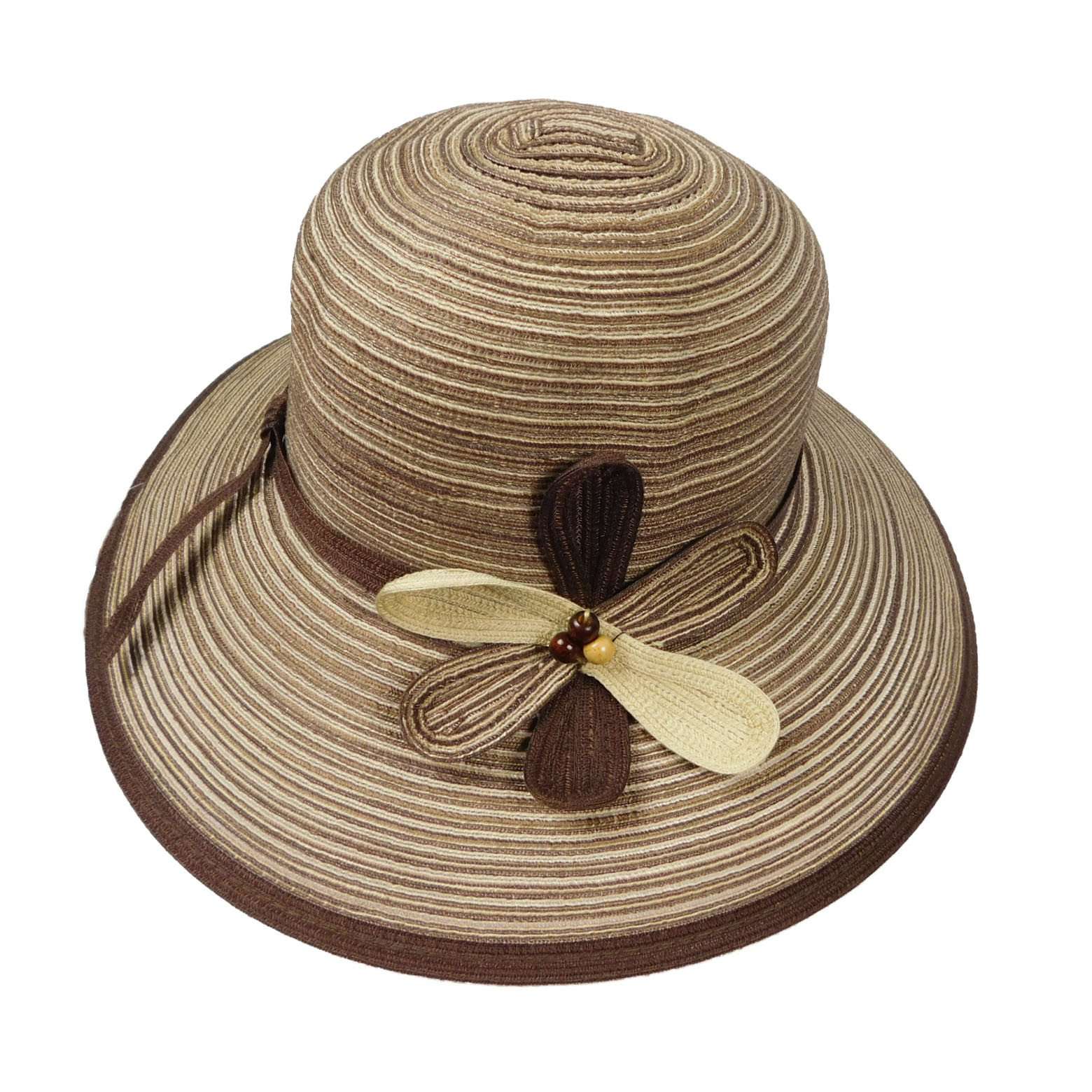 Big Brim Sun Hat with Flower Accent — SetarTrading Hats