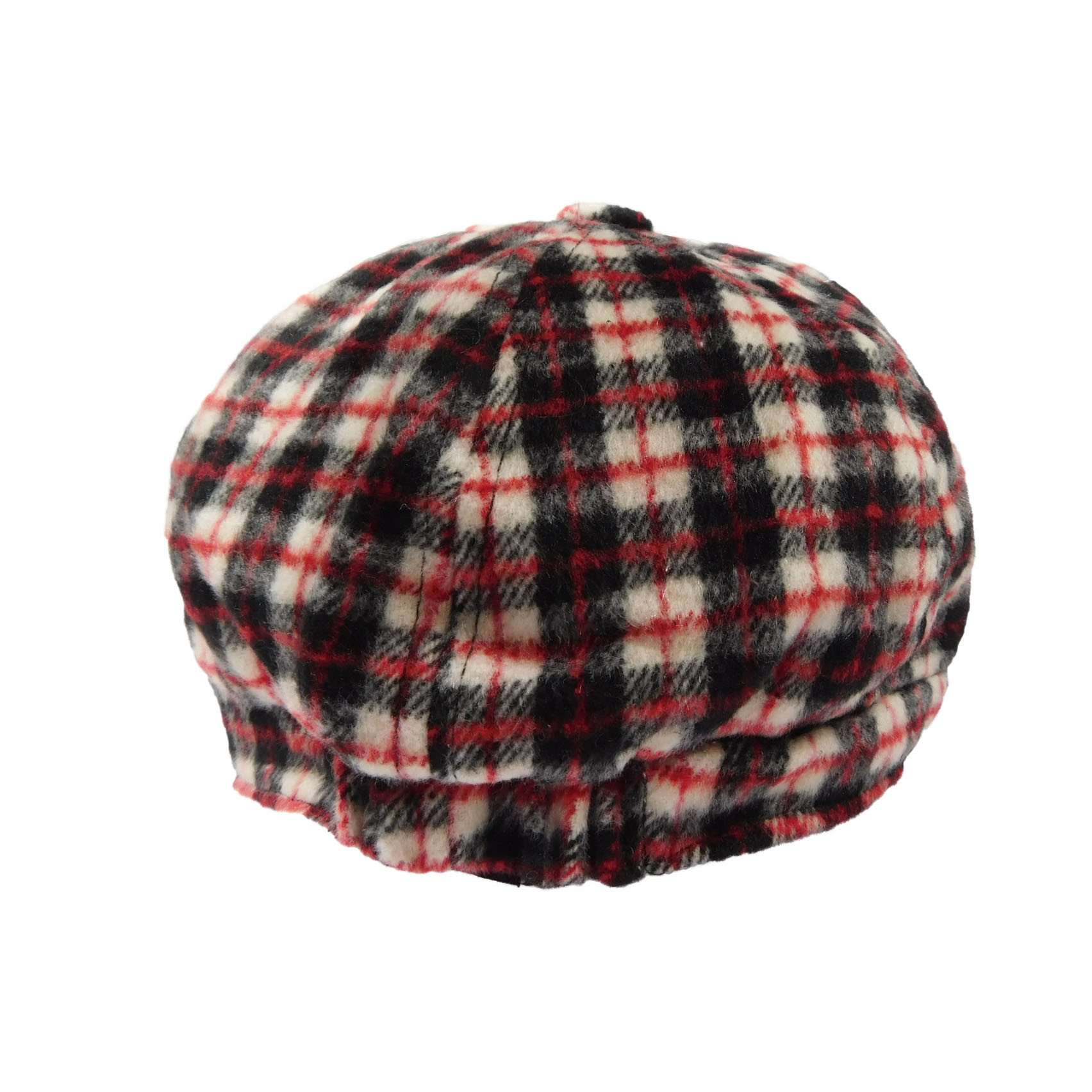 Plaid Wool Fleece Jockey Cap for Women — SetarTrading Hats