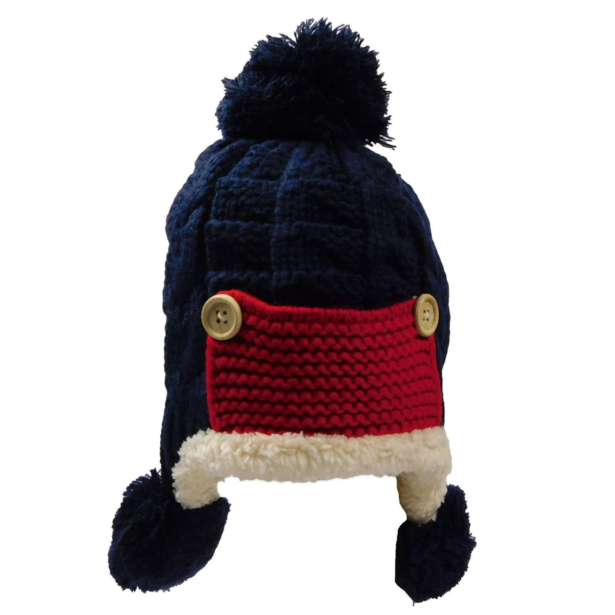 Knit Trapper Hat with Pom Poms — SetarTrading Hats