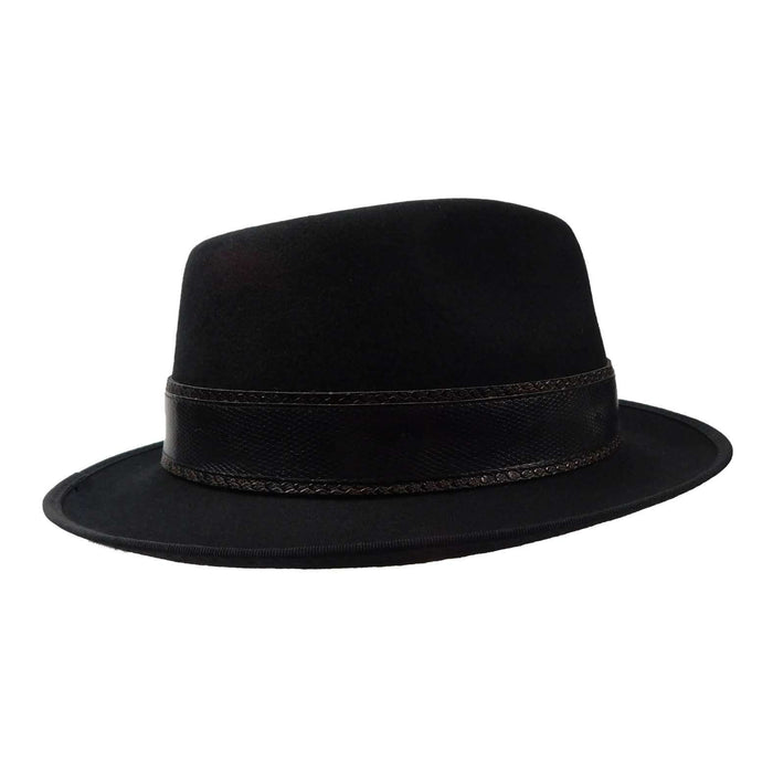 Stacy Adams Teardrop Fedora - Black — SetarTrading Hats