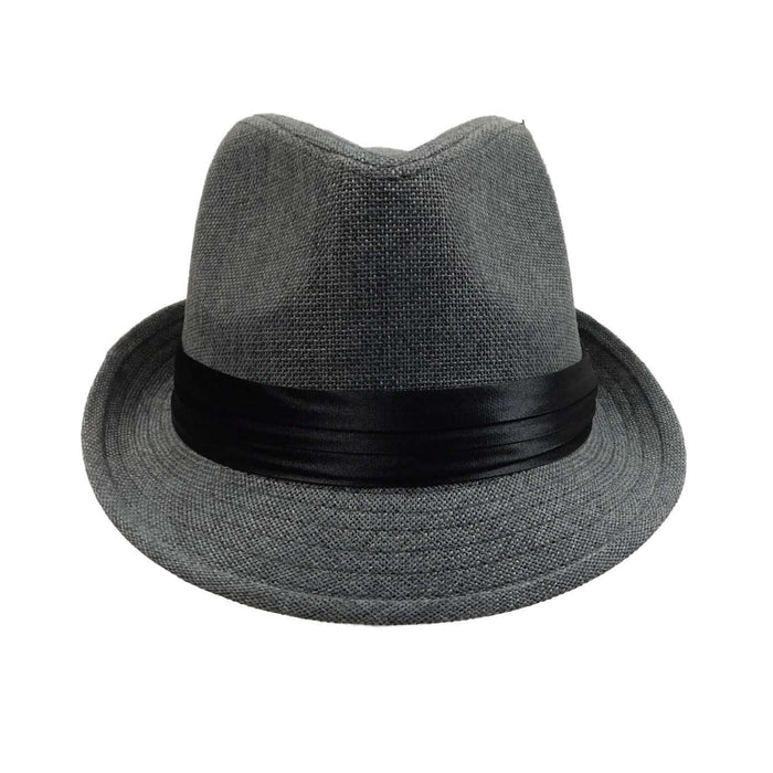 Grey Fedora with Satin Band — SetarTrading Hats