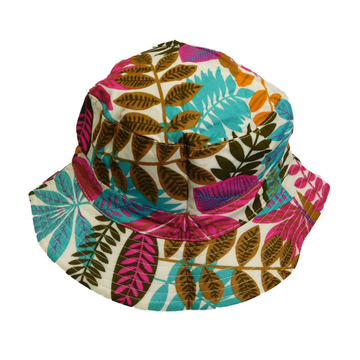 Leaf Print Cotton Bucket Hat — SetarTrading Hats