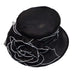 Organza Hat with Contrast Trim, Dress Hat - SetarTrading Hats 