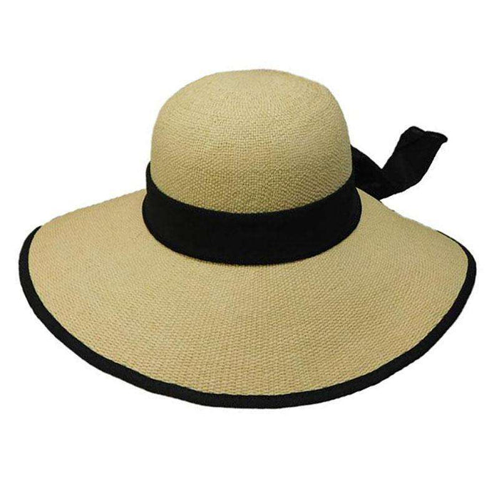 Woven Straw Sun Hat with Split Brim for Women - UV Protective Wear ...