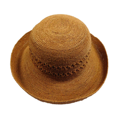 San Diego Hat Company Women's Crocheted Raffia Cowboy Hat, Natural, One Size