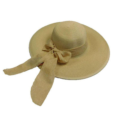 Floppy Wide Brim Sun Hat with Scarf - Milani Hats