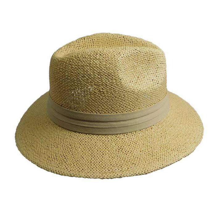 Woven Toyo Safari Hat with Khaki Band - Milani Hats — SetarTrading Hats