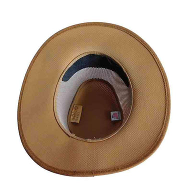 UV Protected Stetson Limestone Straw Hat With Large Brim For