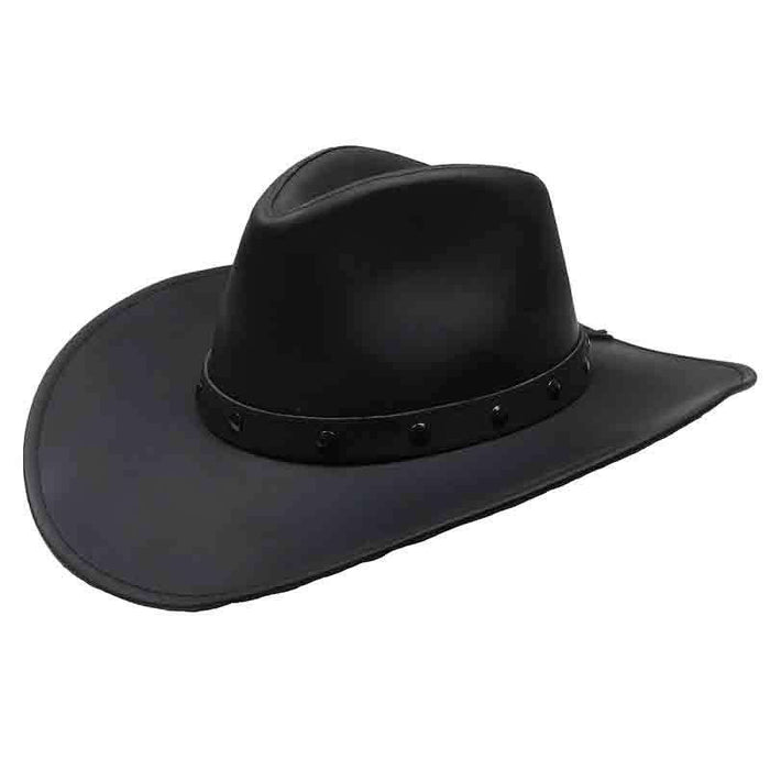 Jackaroo Black Leather Men's Western Hat by Jars — SetarTrading Hats