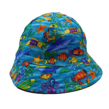 Nylon Color Block Bucket Hat with Chin Cord - Scala Kid's — SetarTrading  Hats