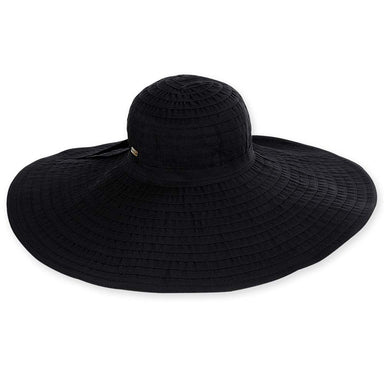 Extra Wide Brim Sun Hat with Metallic Ribbon - Sun'N'Sand Hats —  SetarTrading Hats