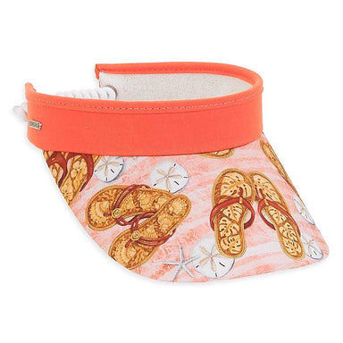 Leah Seersucker Sun Visor with Curly Lace - Sun 'N' Sand Hats —  SetarTrading Hats